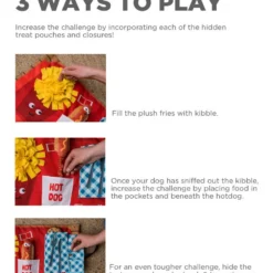 Nina Ottosson Snuffelmat Activity Matz Fast Food Fun -Aanbiedingen Snoef Poot Winkel 0201130 met uitleg