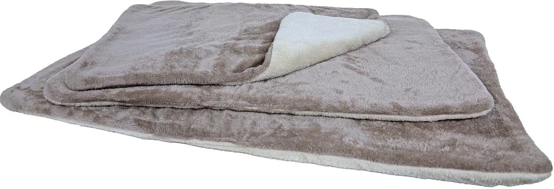 Plaid Supersoft 2-zijdig Taupe/beige 1 Plaid Supersoft 2-zijdig Taupe/beige