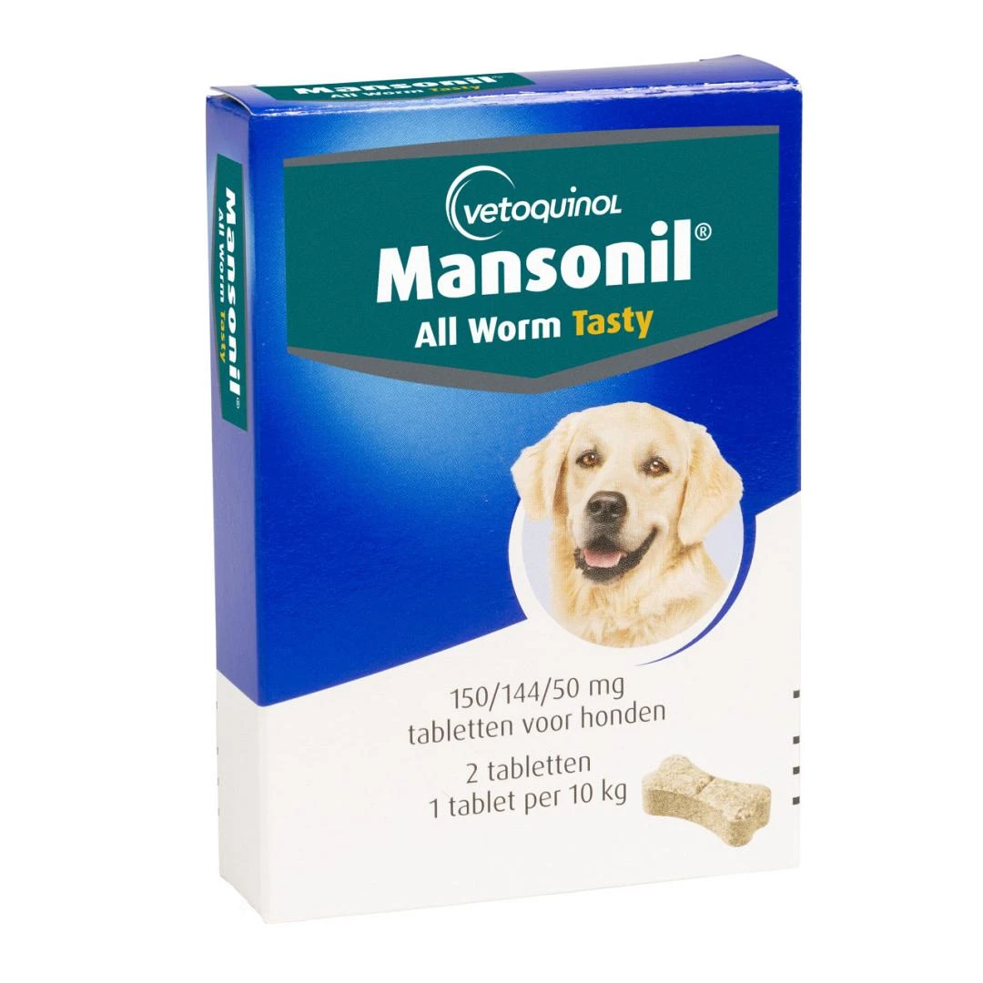 Mansonil All Worm Tabletten Hond 2 St 1 Mansonil All Worm Tabletten Hond 2 St