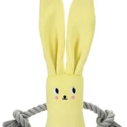 Beeztees Puppy Konijn Jilco Met Touw Geel