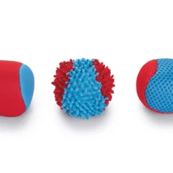 Beeztees Hondenspeelgoed Splashbal Blauw/rood 3 St