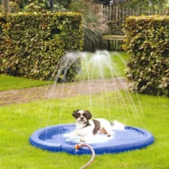 Beeztees Sprinklermat Stay Cool Blauw 100 Cm -Aanbiedingen Snoef Poot Winkel 0740630 sfeer1