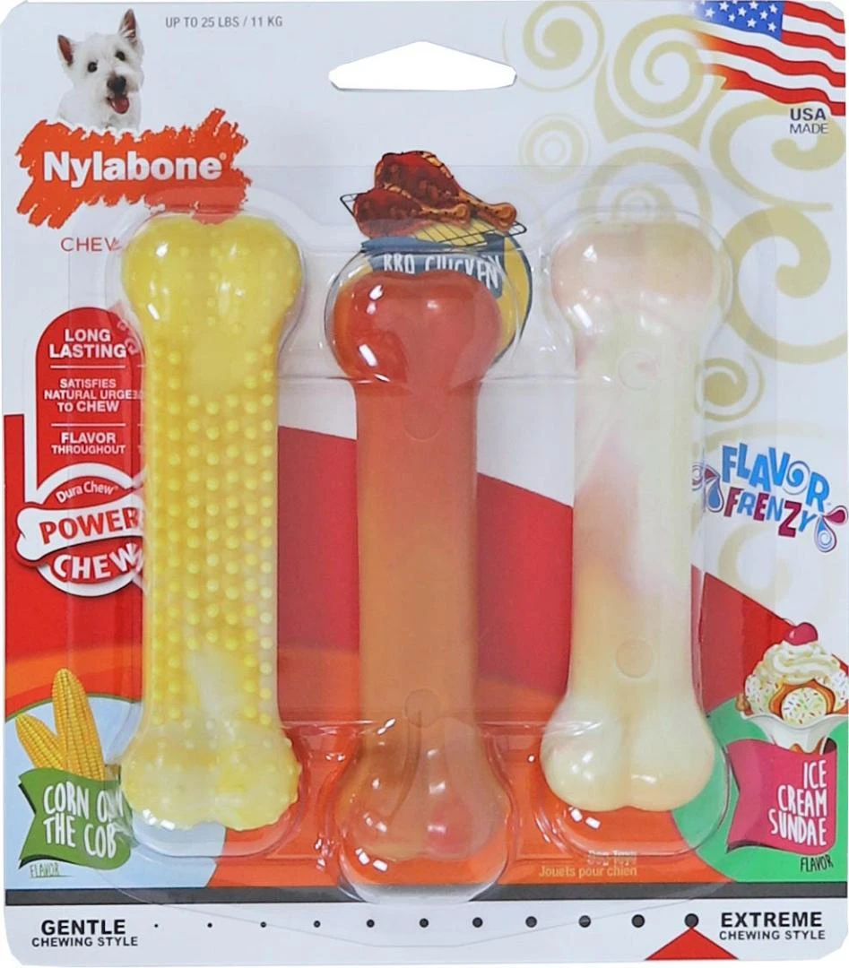 Nylabone Regular Bot Frenzy Flavor 3 St 1 Nylabone Regular Bot Frenzy Flavor 3 St