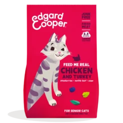 Edgard & Cooper Kattenvoer Senior Kip En Kalkoen 2 Kg