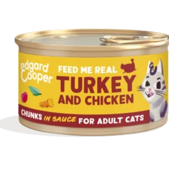 Edgard & Cooper Kattenvoer Kalkoen & Kip Chunks 85 Gr