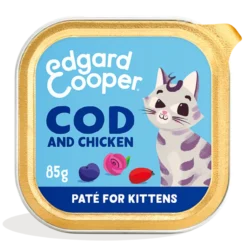 Edgard & Cooper Kattenvoer Kitten MSC Kabeljauw & Kip Paté 85 Gr