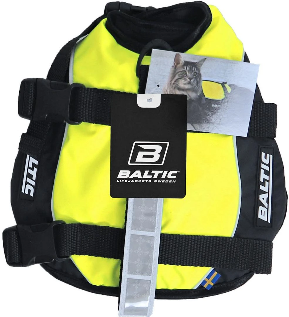 Baltic Kattenzwemvest Maja Geel/Zwart 3 Baltic Kattenzwemvest Maja Geel/Zwart - Afbeelding 3