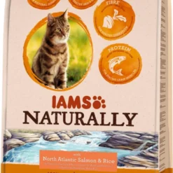 IAMS Naturally Kattenvoer Adult Salmon & Rice 2,7 Kg