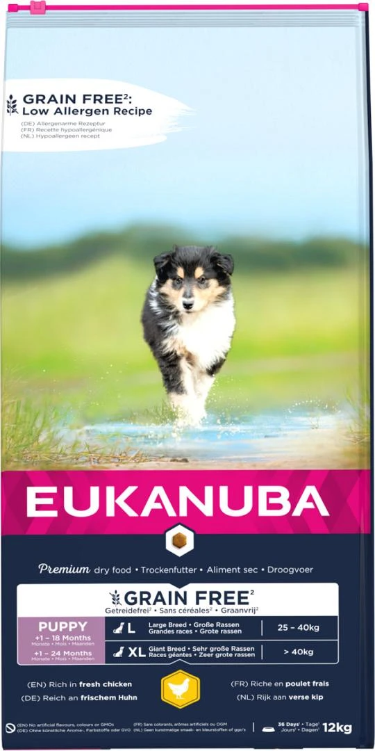 Eukanuba Hondenvoer Puppy & Junior L/XL GrainFree Chicken 12 Kg 1 Eukanuba Hondenvoer Puppy & Junior L/XL GrainFree Chicken 12 Kg