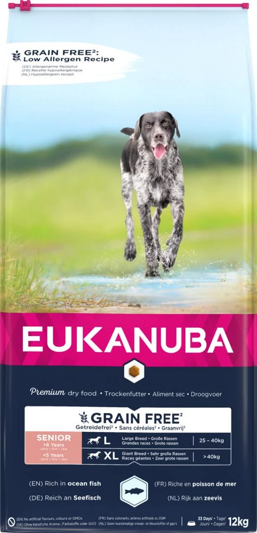 Eukanuba Hondenvoer Senior Large Grainfree Oceanfish 12 Kg 1 Eukanuba Hondenvoer Senior Large Grainfree Oceanfish 12 Kg