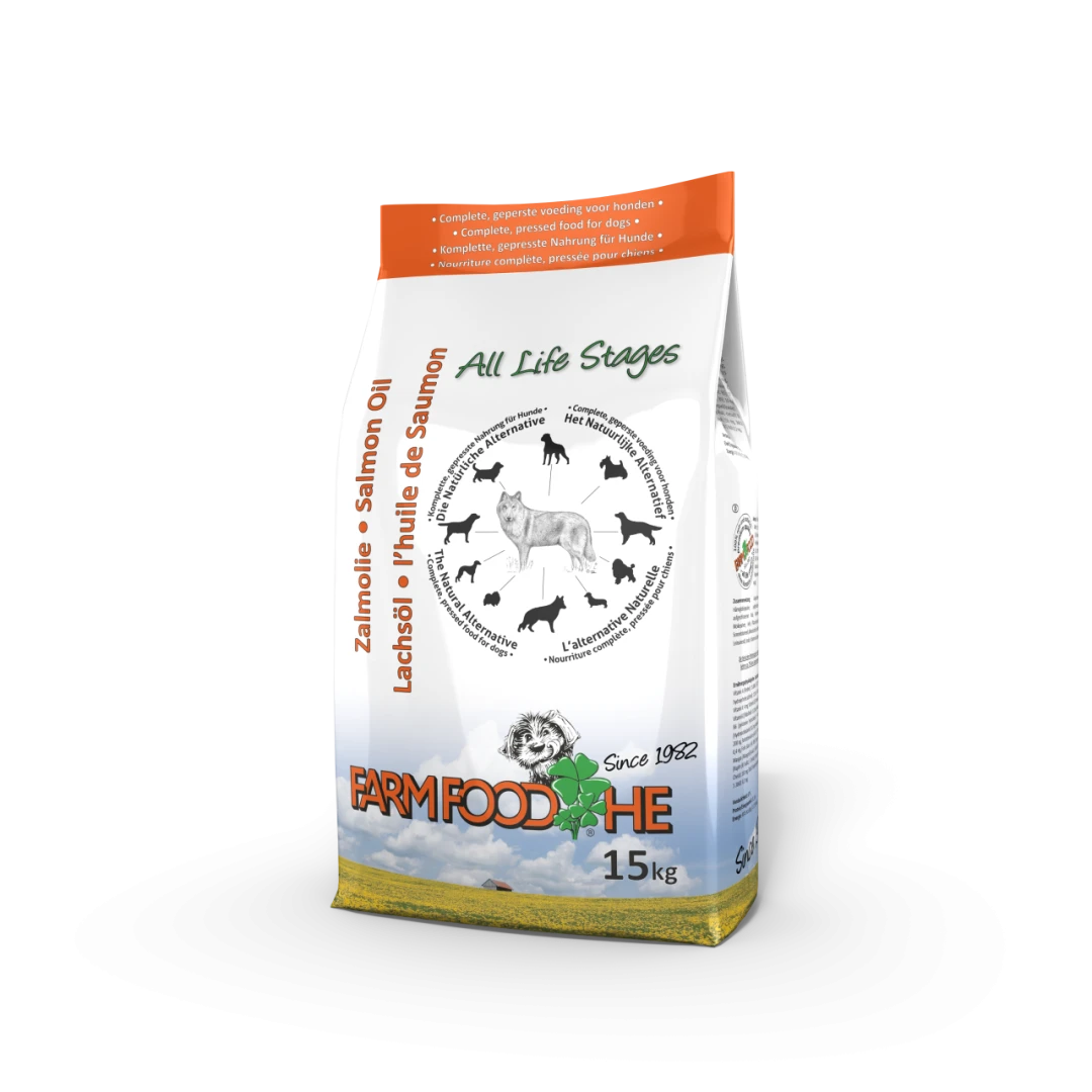 Farm Food Hondenvoer HE Zalmolie 15 Kg 1 Farm Food Hondenvoer HE Zalmolie 15 Kg