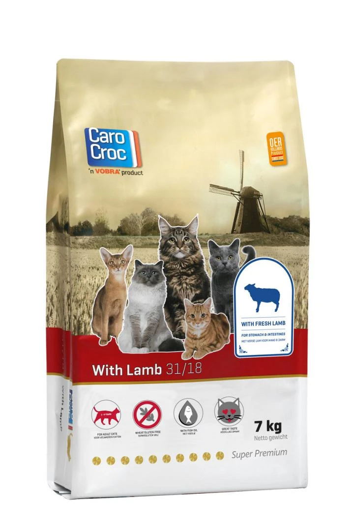 CaroCroc Kattenvoer With Lamb 7 Kg 1 CaroCroc Kattenvoer With Lamb 7 Kg