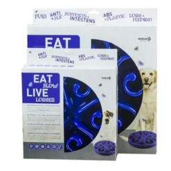 Eat Slow Live Longer Voerbak Original Blue -Aanbiedingen Snoef Poot Winkel EATS002 003