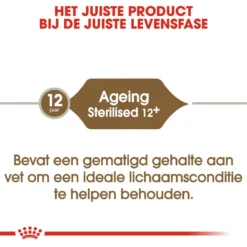 Royal Canin Kattenvoer Ageing Sterilised 12+4 Kg -Aanbiedingen Snoef Poot Winkel royal canin ageing sterilised 12plus senior kat oudere kat vanaf 12 jaar hero image 9