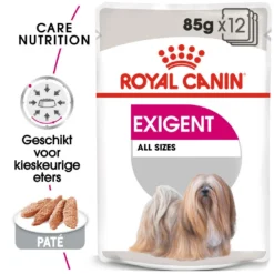 Royal Canin Hondenvoer Exigent Wet 12 X 85 Gr -Aanbiedingen Snoef Poot Winkel royal canin exigent natvoeding kieskeurige volwassen kleine honden hero packshot