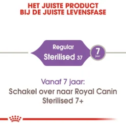Royal Canin Kattenvoer Sterilised 37 2 Kg -Aanbiedingen Snoef Poot Winkel royal canin sterilised 37 volwassen kat castratie sterilisatie hero image 9 2